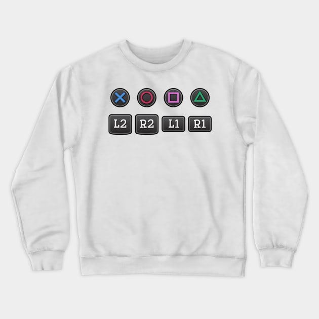 Controller Buttons Crewneck Sweatshirt by nikovega21